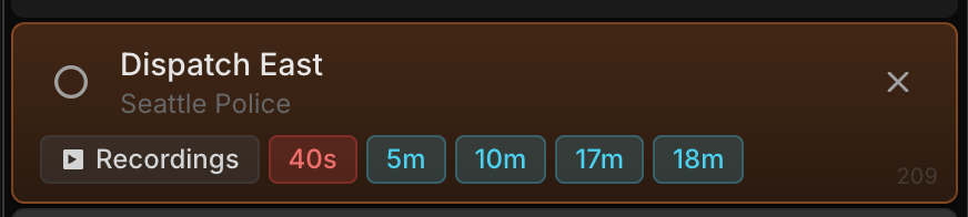 New tuned channel view